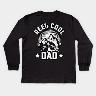 Reel Cool Dad Kids Long Sleeve T-Shirt